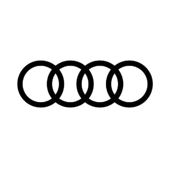 New Audi logo: The brand trademark, the four rings.